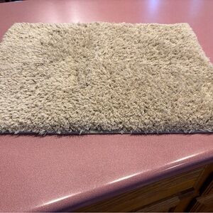 Soft Tan Shaggy Bath Rug